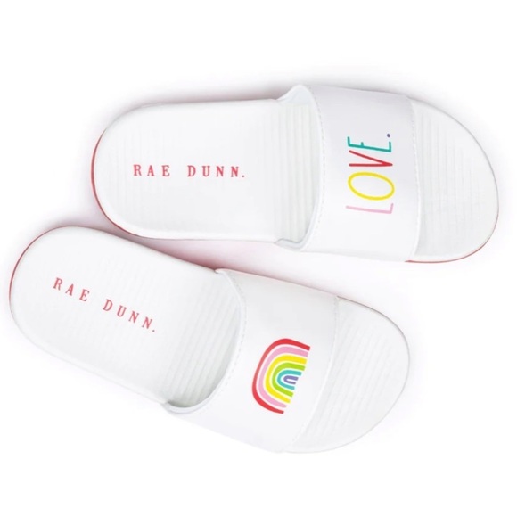 NWT Rae Dunn. Slides “Love.” White Rainbow - Picture 1 of 2